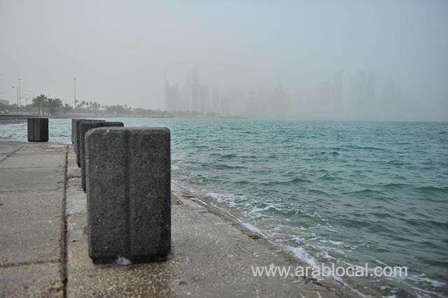 qmd-warned-people-about-thundery-rain-with-strong-wind-and-poor-visibility-in-qatar_qatar