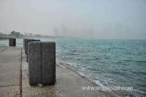 qmd-warned-people-about-thundery-rain-with-strong-wind-and-poor-visibility-in-qatarqatar