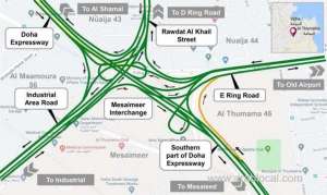 ashghal-will-open-new-route-at-mesaimeer-interchange-to-connect-doha-expressway-and-e-ring-roadqatar