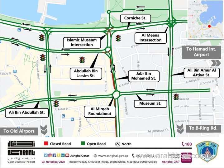 ashghal-announced-road-closure-on-jabr-bin-mohamed-street-and-islamic-museum-intersection-for-12-months_qatar