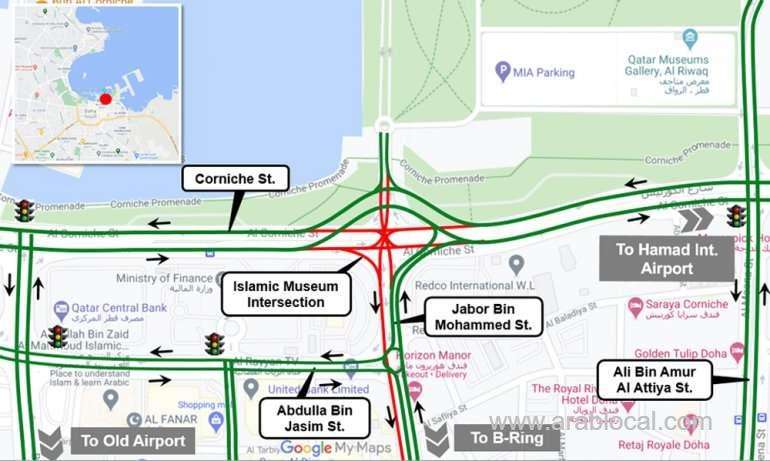 ashghal-announced-the-implement-traffic-diversion-on-corniche-street_qatar