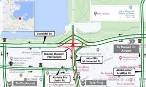 ashghal-announced-the-implement-traffic-diversion-on-corniche-streetqatar