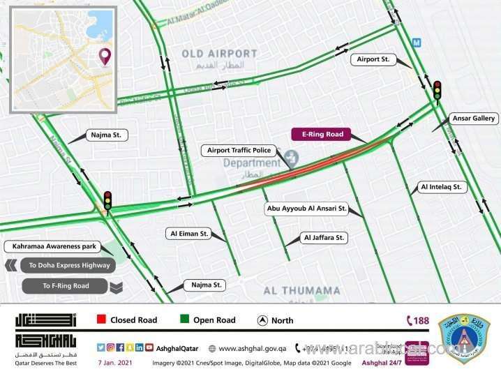 ashghal-announced-temporary-change-in-number-of-ering-road-lanes-towards-airport_qatar