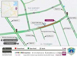 ashghal-announced-temporary-change-in-number-of-ering-road-lanes-towards-airportqatar