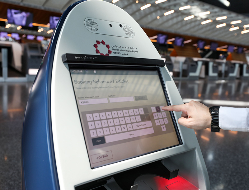 Hamad International Airport tests contactless technology for self check-in and baggage drop