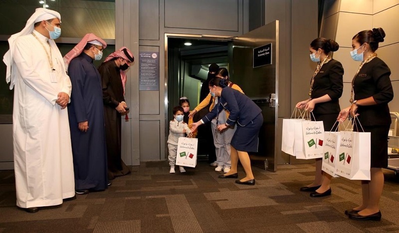 first flight from saudi to qatar