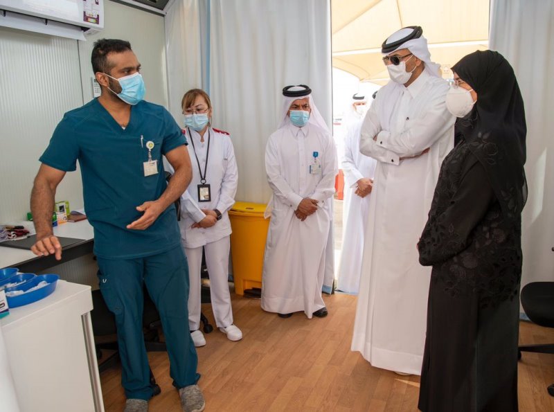 COVID-19 drive-through vaccination center