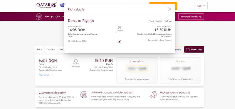 qatar to saudi direct flights